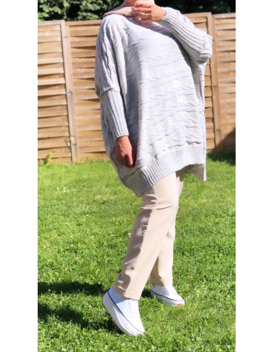 Pull Oversize Gris