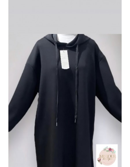 Robe Sweat Longue Noir