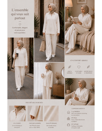Ensemble Sportswear Chic Crème