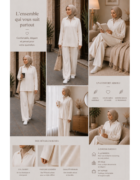 Ensemble Sportswear Chic Crème